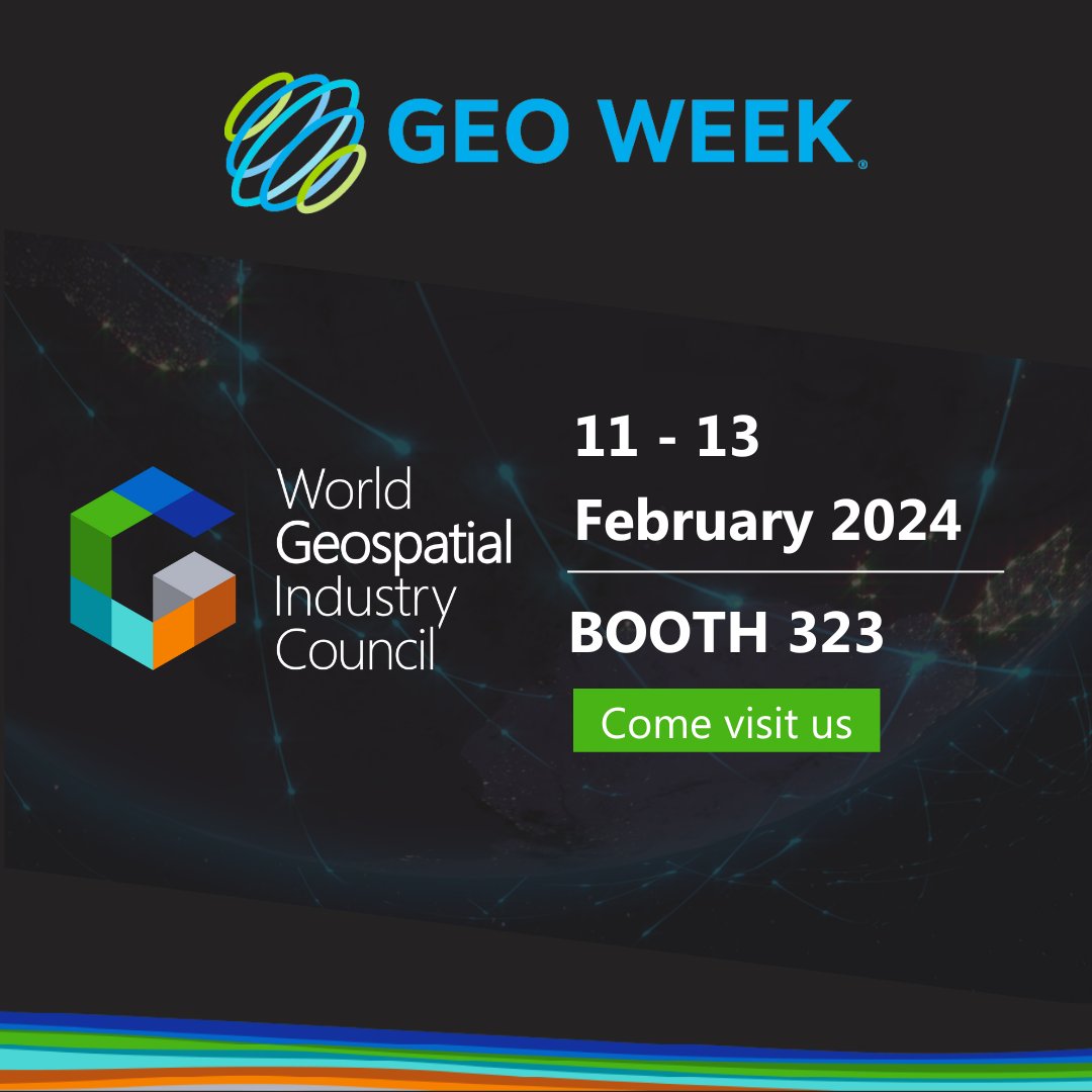 WGICouncil's tweet photo. Explore #partnership_opportunities with us at #booth323. π€ Let's advance global policy matters, create business opportunities, and propel the geospatial sector forward together. See you there!
#WGIC #GeoWeek #GeospatialEconomy #GeospatialIndustry #Metaverse #geospatial https://t.co/OlR2DAu7K7