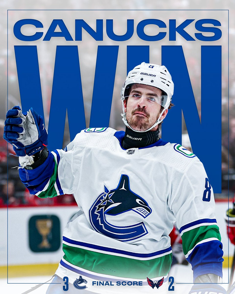 Canucks's tweet photo. WINS IN WASHINGTON❗️ https://t.co/WiKNBYO9A3
