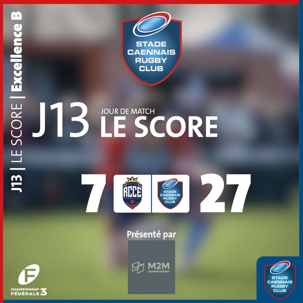 StadeCaennaisRC's tweet image. Ce 11/2, les deux équipes du SCRC se sont imposées à l’extérieur face au RCCE. 

Bravo au collectif et à l’encadrement caennais !

La rubrique Le Score est présentée par M2M Construction, partenaire du Stade Caennais Rugby Club.

#rugby
#rugbyclub
#Fed3
Sportacaen.fr