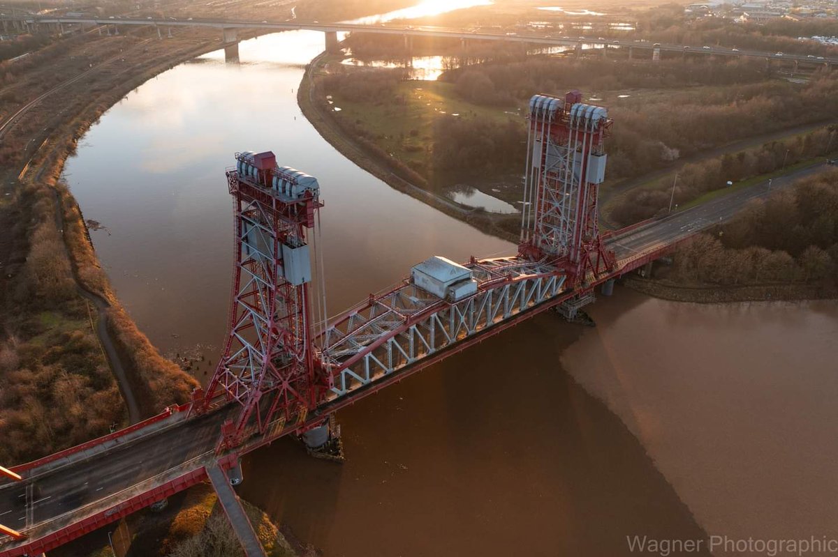 Rich_Wag's tweet photo. Shot from the drone this evening, at Newport bridge, Middlesbrough

@dronephotomag
#dronephotography 
@DRONEMagUK https://t.co/HoIj0qhQUp