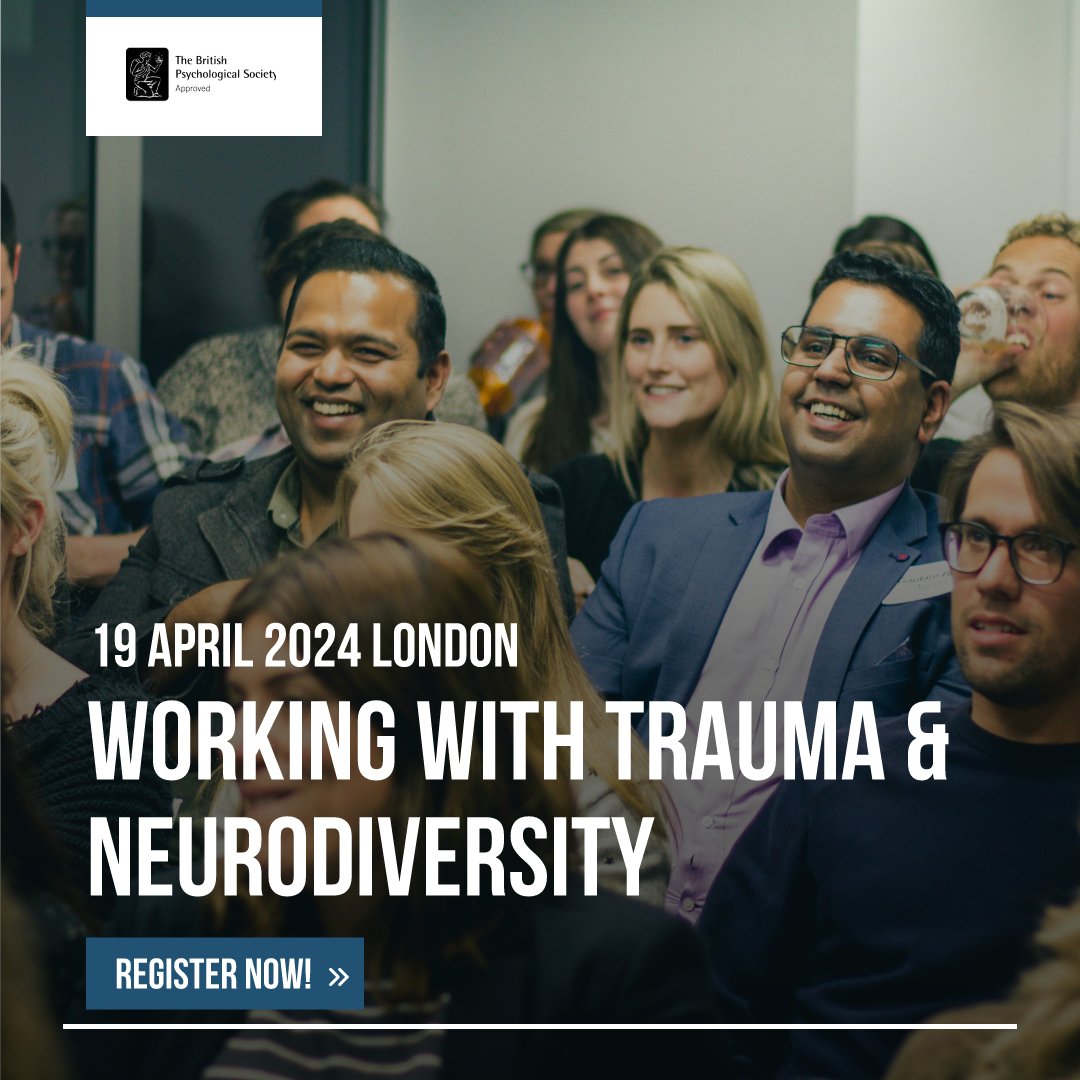 Our next British Psychological Society CDT Conference is Trauma &amp; Neurodiversity.  LIVE at BPS London 19 Apr 2-24.  Register below  bps.org.uk/event/understa…