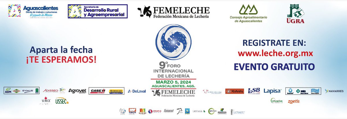 femeleche's tweet photo. No se te olvide regístrate para asistir en nuestro IX FORO INTERNACIONAL DE LECHERÍA https://t.co/ciaD7btIAJ https://t.co/y6WKC1P0dD