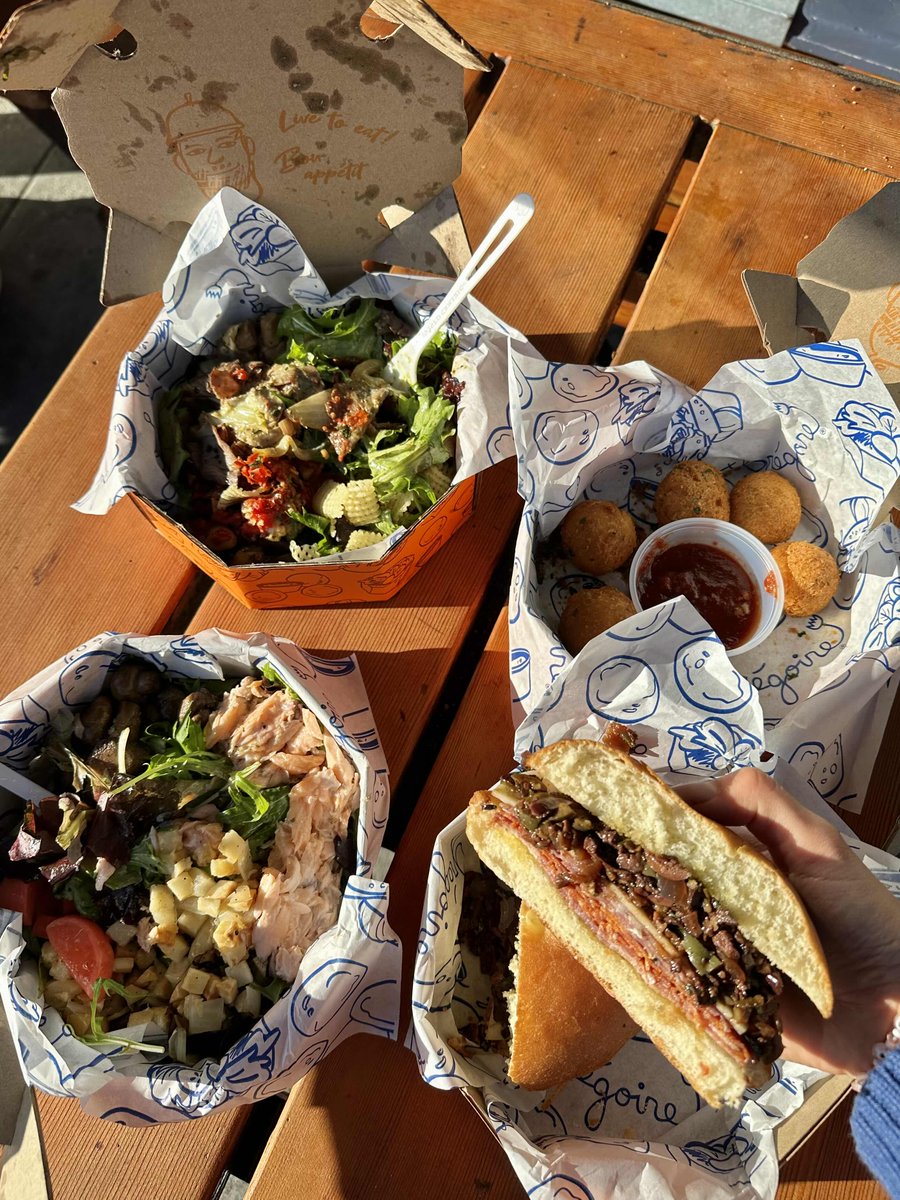 Fueling up with this delicious Gregoire spread before the big Super Bowl game! 🏈🥪🥗 Don't miss out on these mouthwatering sandwiches, salads, and potato puffs while cheering for your favorite team! 
#SuperbowlFeast #potatopuff #Gregoire #berkeley #berkeleyeats #ucberkeleyfood