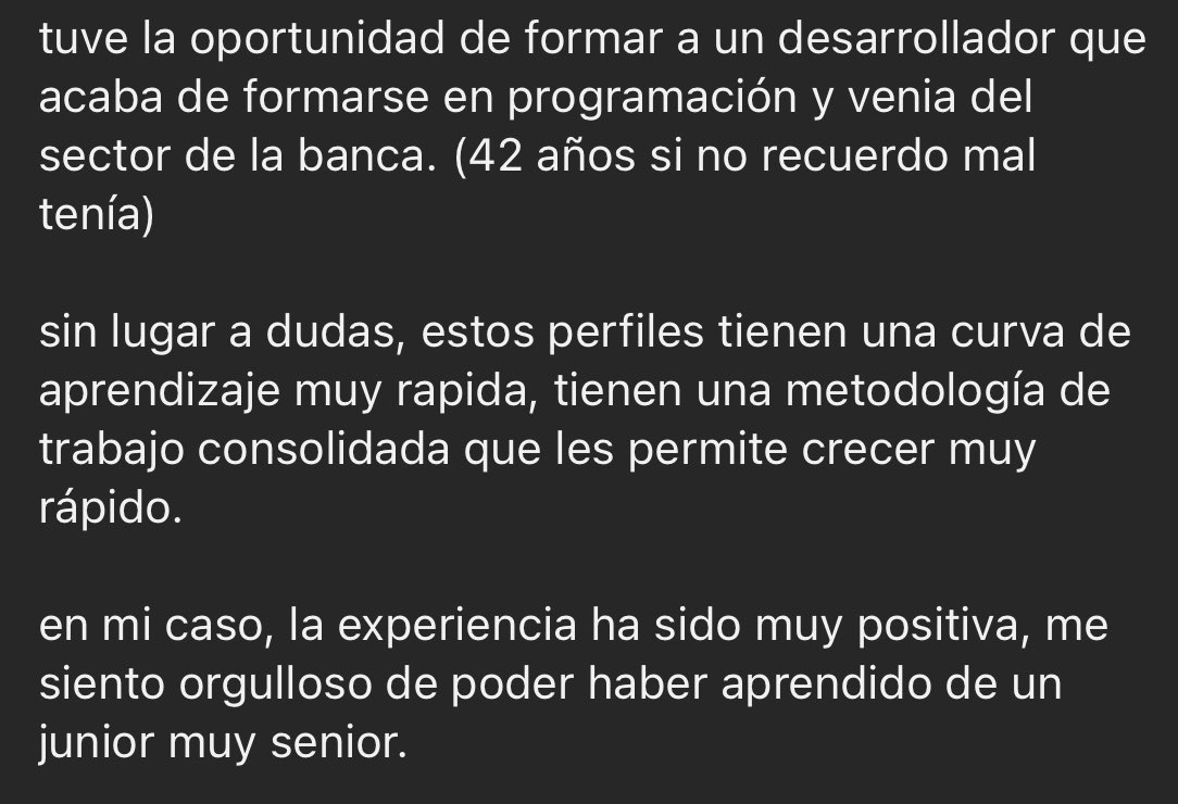 Sé que la edad pesa a la hora de intentar conseguir un trabajo como programador, pero experiencia puede ser una gran aliada 💪