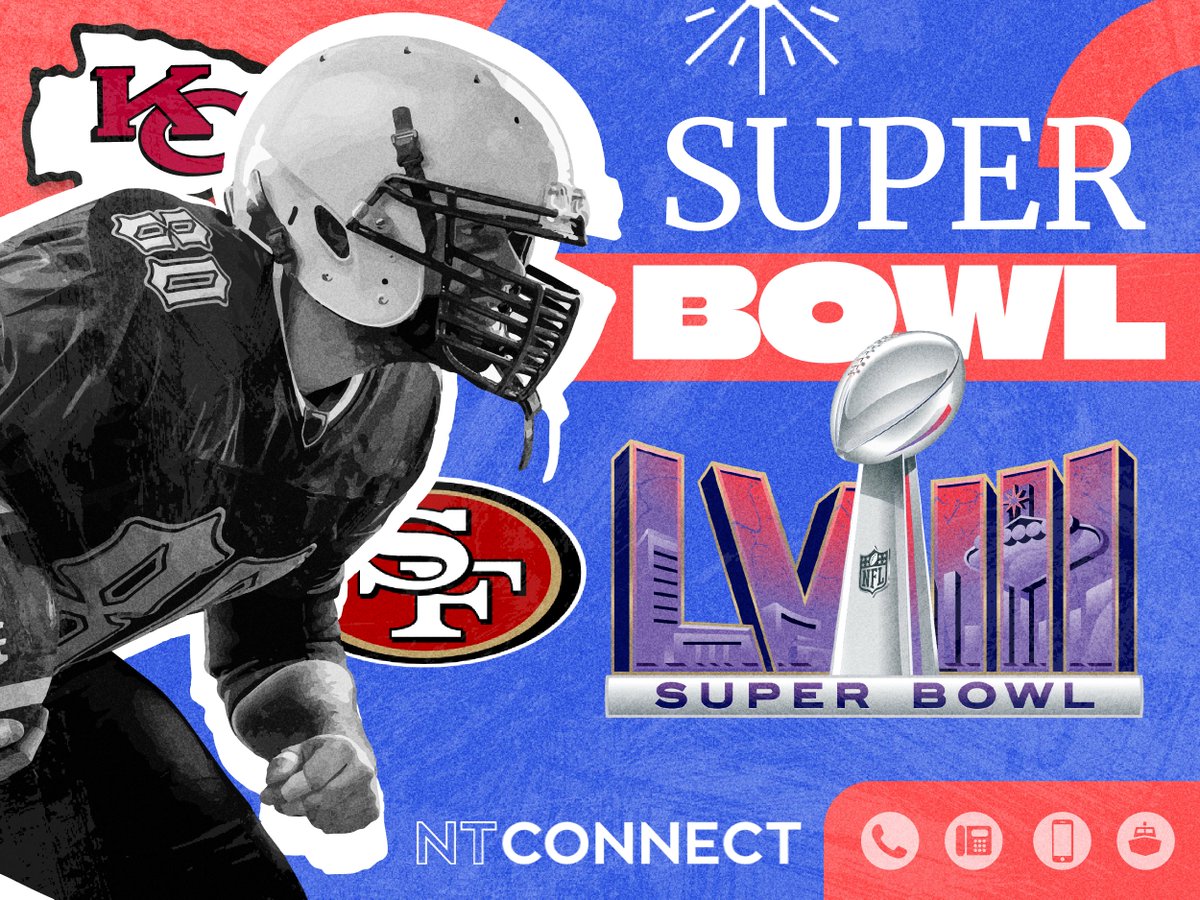 ntconnect_'s tweet photo. 🏈 Get ready to dial up the excitement! 🎉 Whether you're cheering for touchdowns or tuning in for the halftime show, make sure your connection is as strong as your team spirit! 📱🏟️ Let's #StayConnected during the big game and share every moment together! 🏆 #SuperBowl https://t.co/DDlkB6zebh