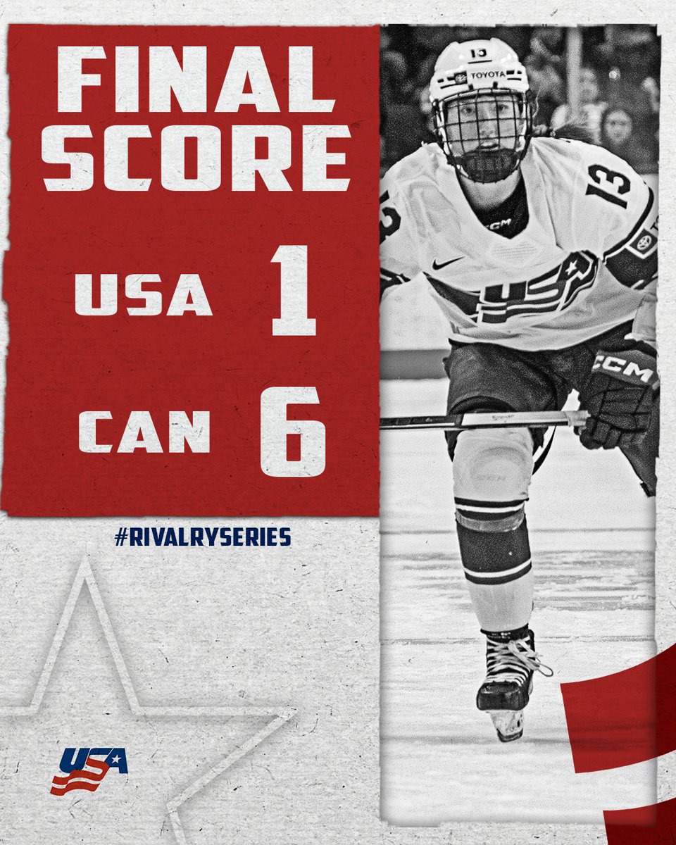 Team USA falls in the final game of the 2023-24 #RivalrySeries, 6-1.