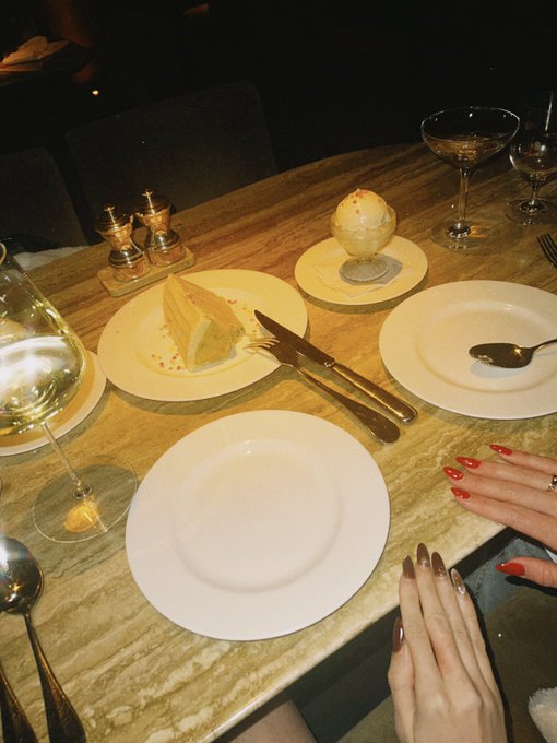 Caviar, martinis &amp; birthday cake with @Worship_Nova 🤍   Send $300 each to reimburse our dinner 👯&zwj;♀️🍸✨<a class="tags" href="/tag/worship_nova">@worship_nova</a>