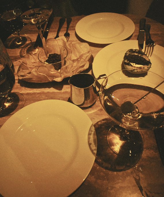 Caviar, martinis &amp; birthday cake with @Worship_Nova 🤍   Send $300 each to reimburse our dinner 👯&zwj;♀️🍸✨<a class="tags" href="/tag/worship_nova">@worship_nova</a>