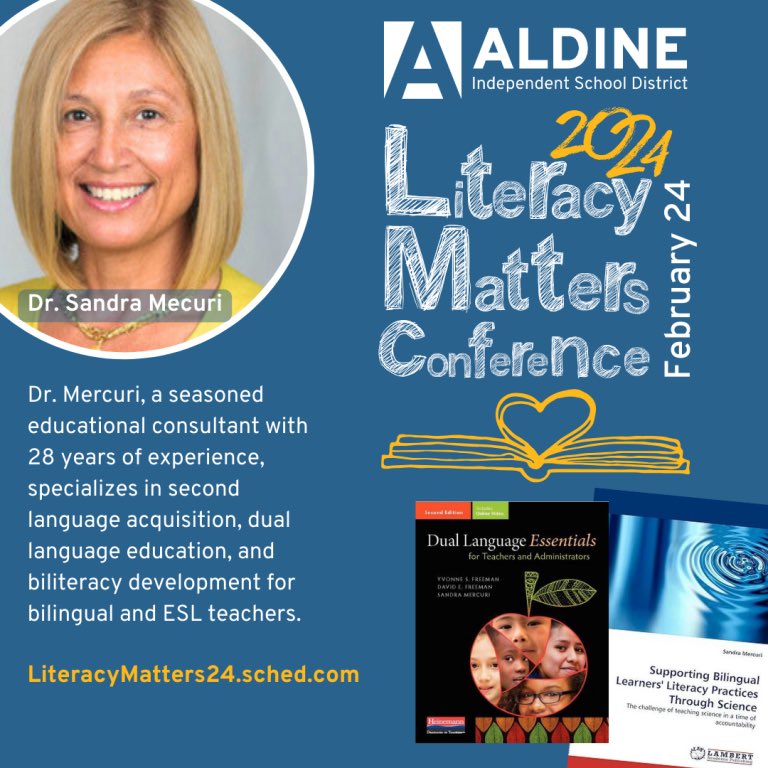 🗣️#LiteracyMatters is in ✌🏼weeks! @AldineISD @DrFavy @drgoffney @DrSMercuri Register here for this FREE virtual conference 👉🏼 literacymatters24.sched.com