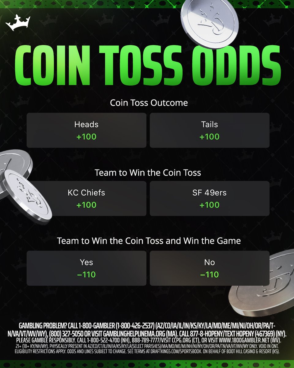 DKSports's tweet photo. 🧵 NOVELTY PROPS THREAD 🧵

*Anton Chigurh voice* Call it 🪙 https://t.co/3sslJhZdHP