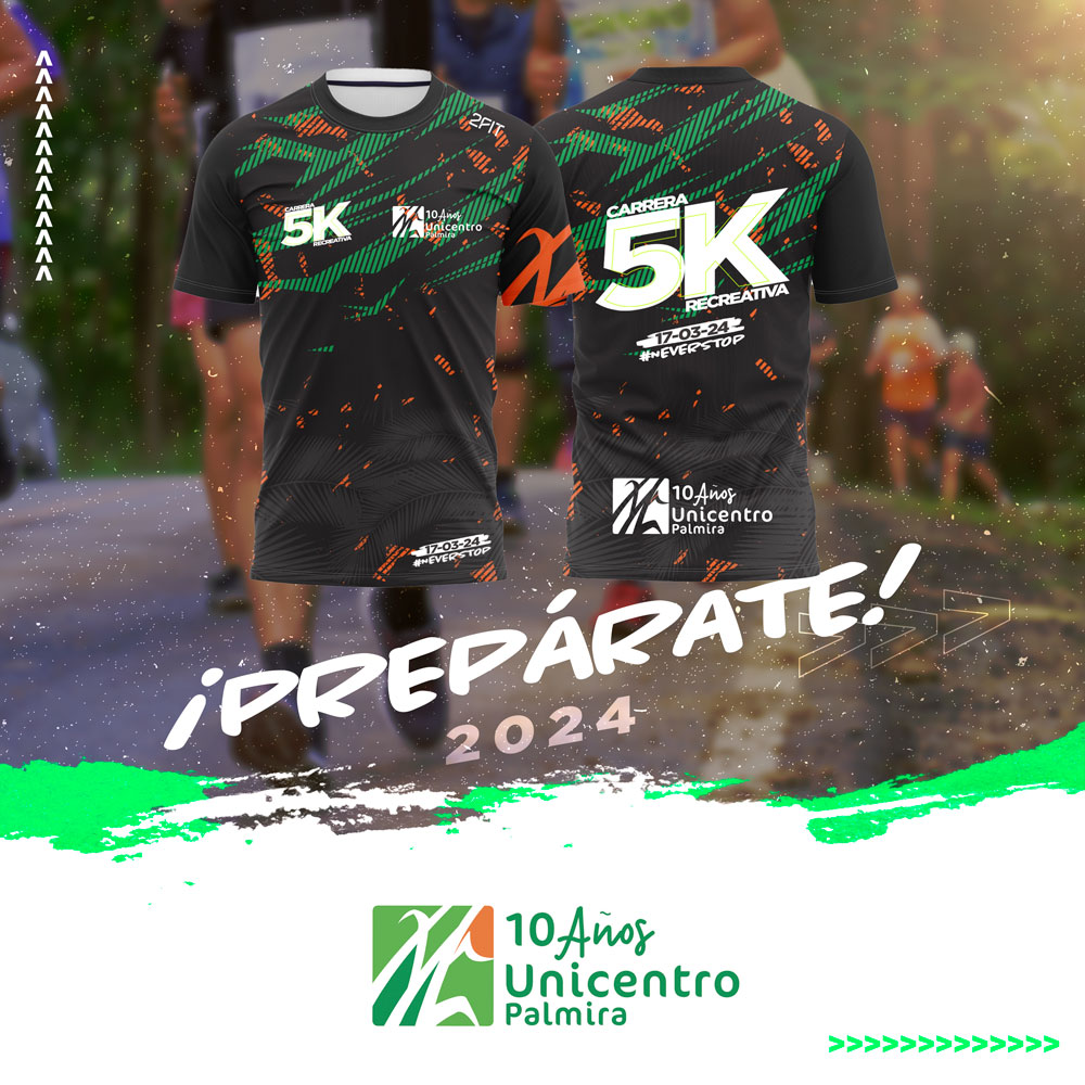 1. Inscríbete en unicentropalmira.com/carrera5k/
2. Adquiere tu KIT en nuestro punto de información.
3. Aprovecha la preventa hasta el 15 de febrero.
4. Términos y condiciones: unicentropalmira.com/terminosycondi…