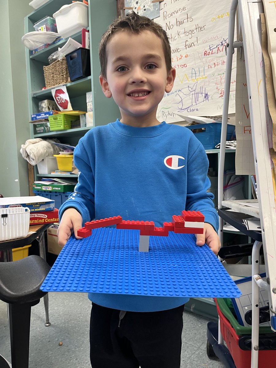 In celebration of Lunar New Year students were challenged to build a dragon.  R. shared his dragon during show and share.  We love #STEM challenges in EYA ⁦<a href="/KingEdwardLions/">King Edward</a>⁩