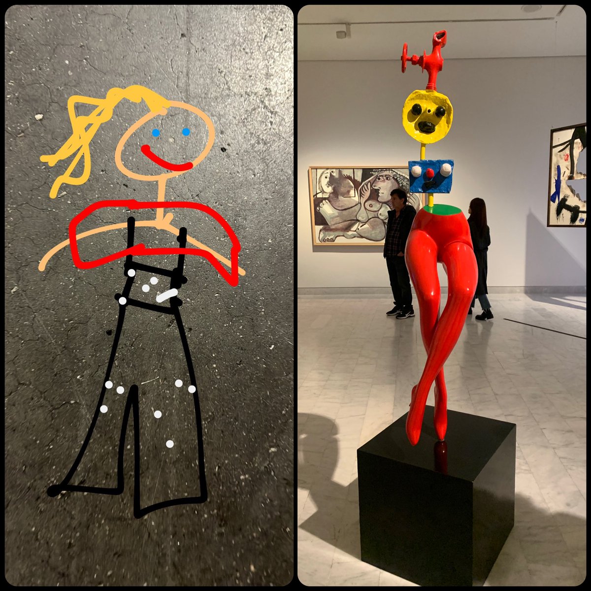 ArtButSports's tweet photo. @kfitz134 Girl Escaping, by Joan Miró, 1967 https://t.co/L5vI0eK8Dd