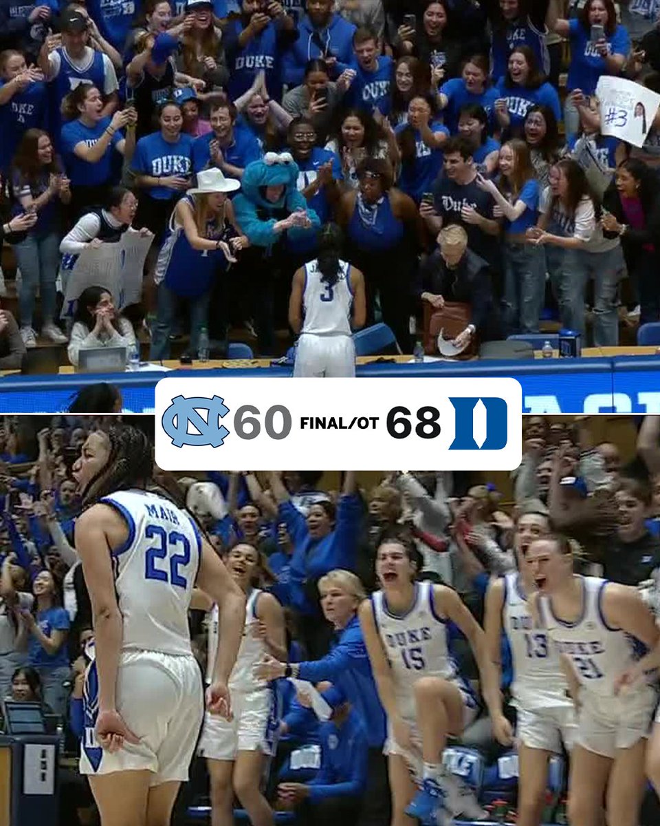accnetwork's tweet photo. RIVALRY Ws HIT DIFFERENT 😈 @DukeWBB https://t.co/05X9MpkTMk