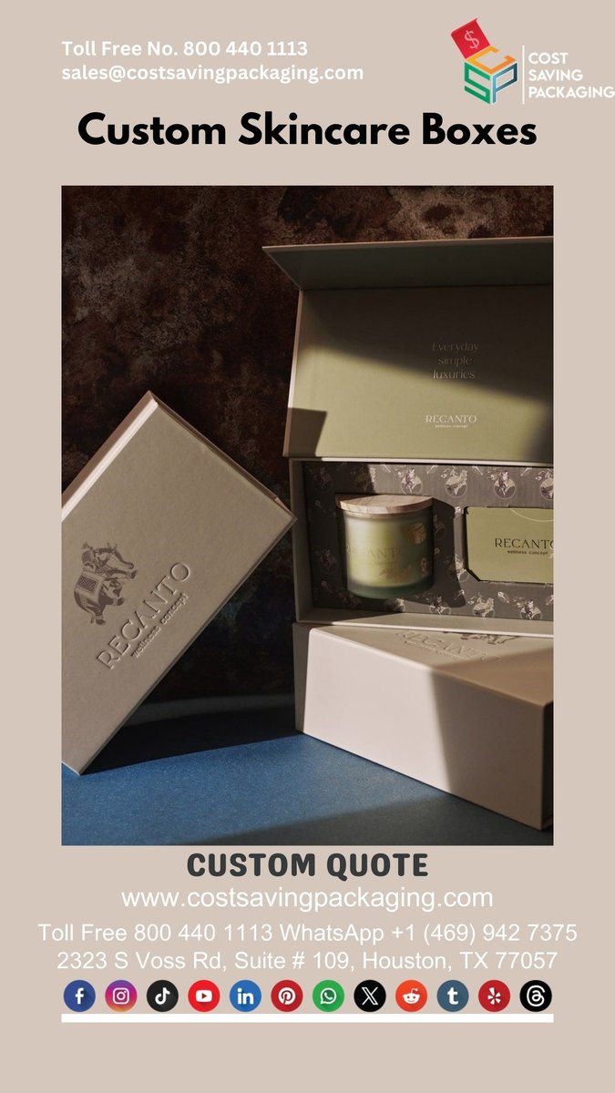 CostSavingPkg's tweet image. Custom Skincare Boxes, Need or require packaging? contact us sales@costsavingpackaging.com
Toll Free No. 800-440-1113
WhatsApp 469 942 7375 #CustomCosmetics, #BeautyPackaging, #UniqueBoxes, #CosmeticPackaging, #CustomBeauty, #LuxuryPackaging, #MakeupBoxes, #PersonalizedCosmetics,