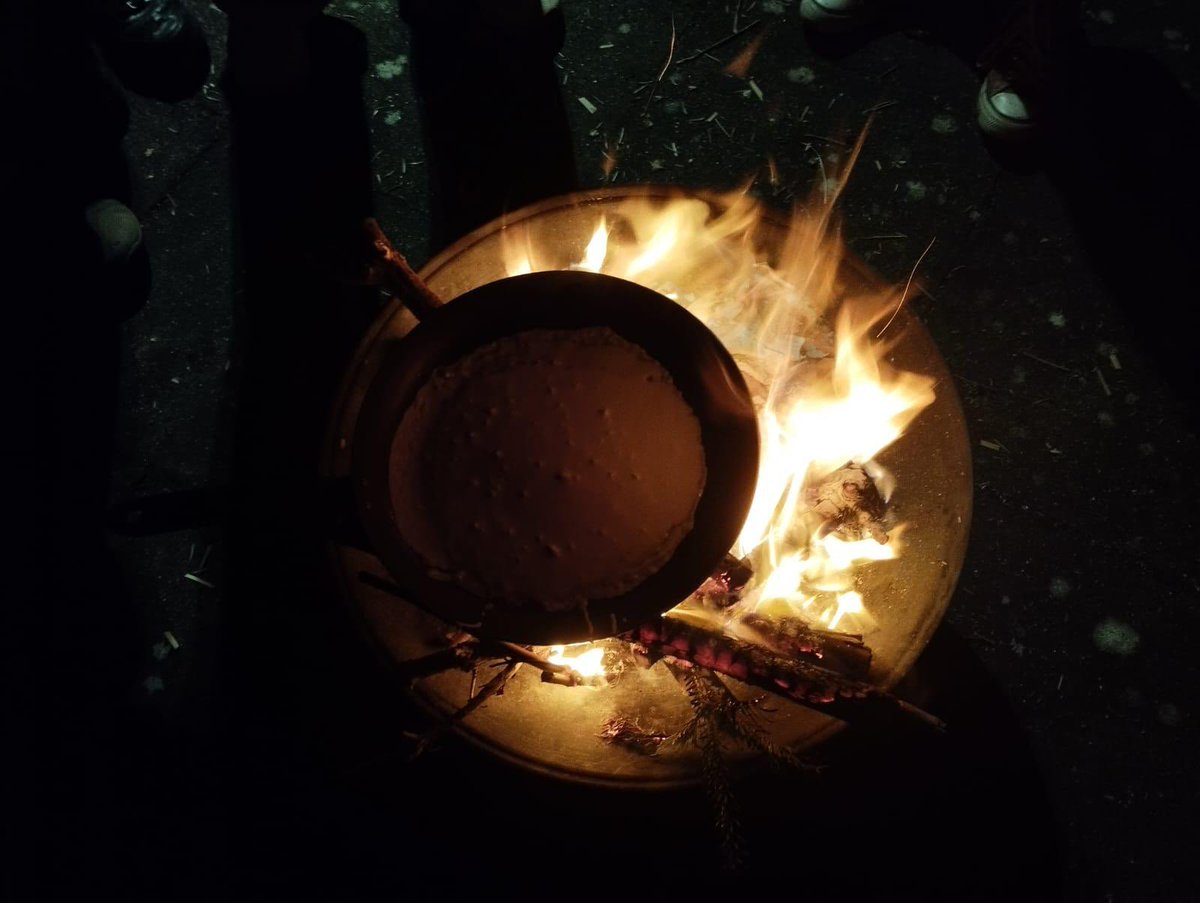 StMarysWoodford's tweet photo. Tonight our young people made ash for #AshWednesday, cooked pancakes over a firepit, worked with @chelmsddo on messaging for young people who may be interested in ordained ministry+impressive photography! #ShroveTuesday #PancakeDay  #GodCalls #FutureRevs @chelmsdio https://t.co/5lArgdvoGf