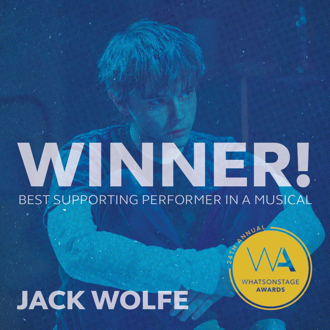 Superboy @JackTWolfe is a hero, a prince and a @WhatsOnStage #WOSAwards winner! 🏆❤️‍🩹