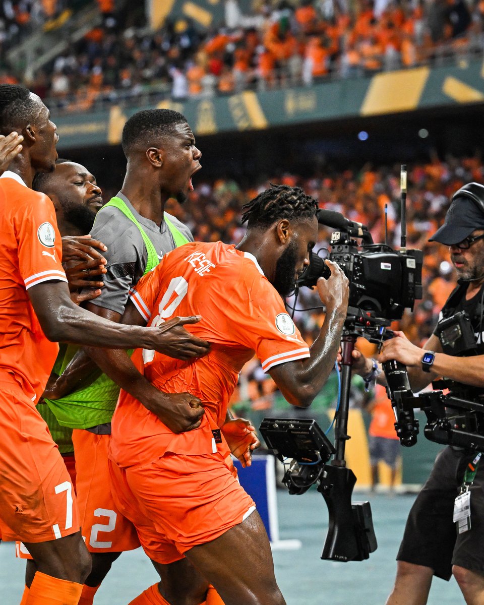 brfootball's tweet photo. Franck Kessie after equalizing for Ivory Coast ✈️ https://t.co/EMYRx3DXjZ