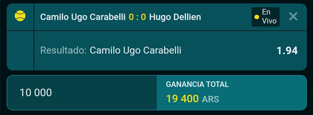 𝗔𝗣𝗨𝗘𝗦𝗧𝗔 𝗙𝗥𝗘𝗘🥎🎁
Camilo Ugo Carabelli Win en live
