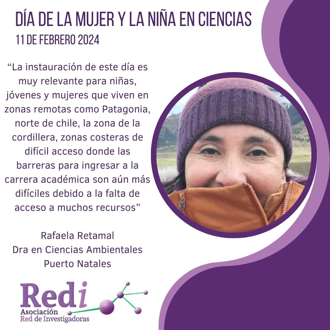Desde el extremo sur Puerto Natales la Dra Rafaela Retamal <a href="/Rafys_fuquis/">Rafaela Retamal Diaz</a> reflexiona sobre la importancia de no olvidar a las zonas extremas y de los talentos mujeres y niñas