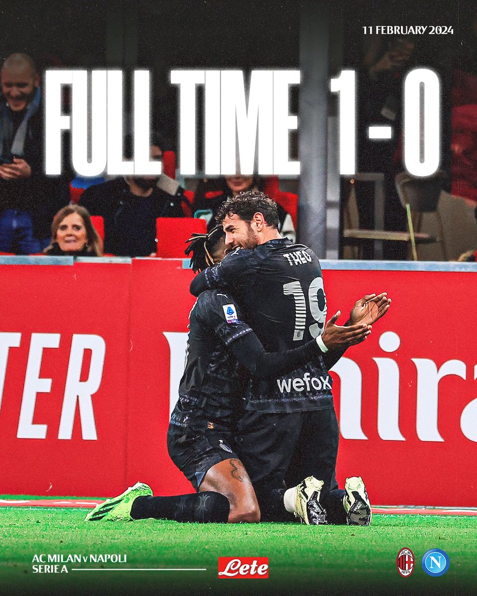 acmilan's tweet photo. One was enough ✅

#MilanNapoli #SempreMilan 
Brought to you by @Acqua_Lete https://t.co/OZL7B7nX6y