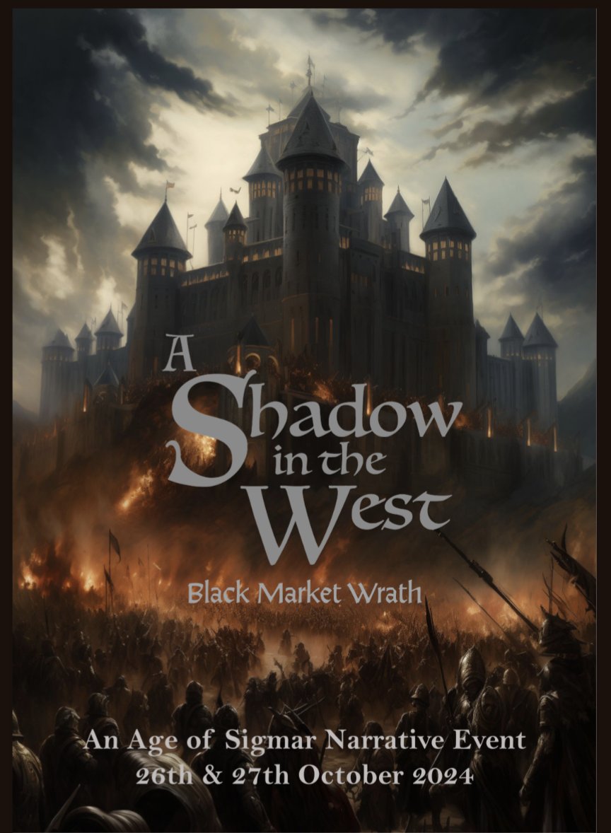 ShadowConAoS's tweet photo. The stars (and lives of the NEOs!) have aligned and the pre event pack with all the details is in the final proof stages and will be released soon! (@Sigmars_Revenge hound is a Taskmaster alright!) #aSitW24 #AgeofSigmar #Narrative https://t.co/gUeIfTGDRN