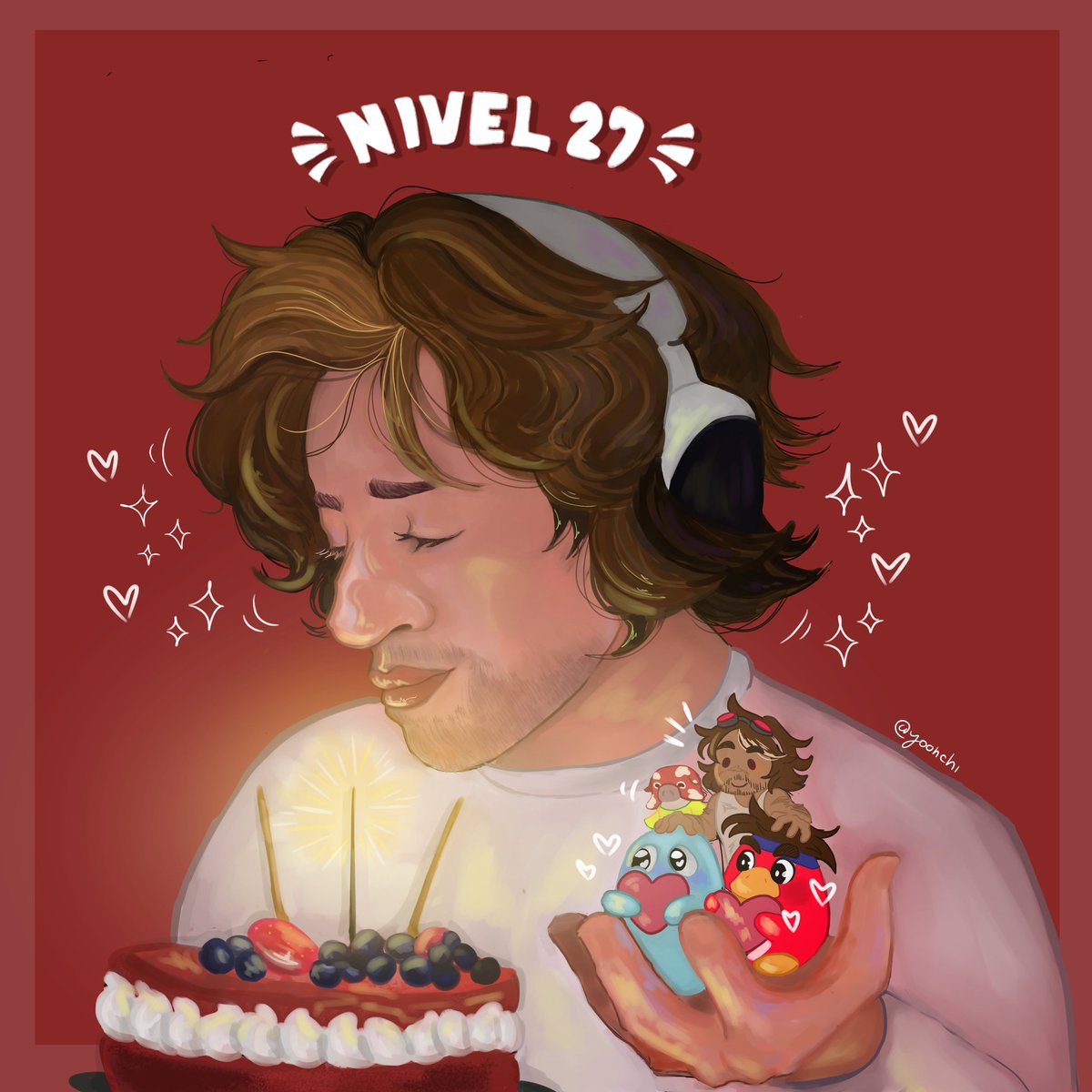 yoonchi__'s tweet photo. ¡LEVEL UP 27! Feliz aniversário Cellbit 🎂✨

(9 horas de fé pipipi)
#cellbitfanart #Felizaniversariocellbit #CELLBIT #CellbitDay https://t.co/c4j71JGq04
