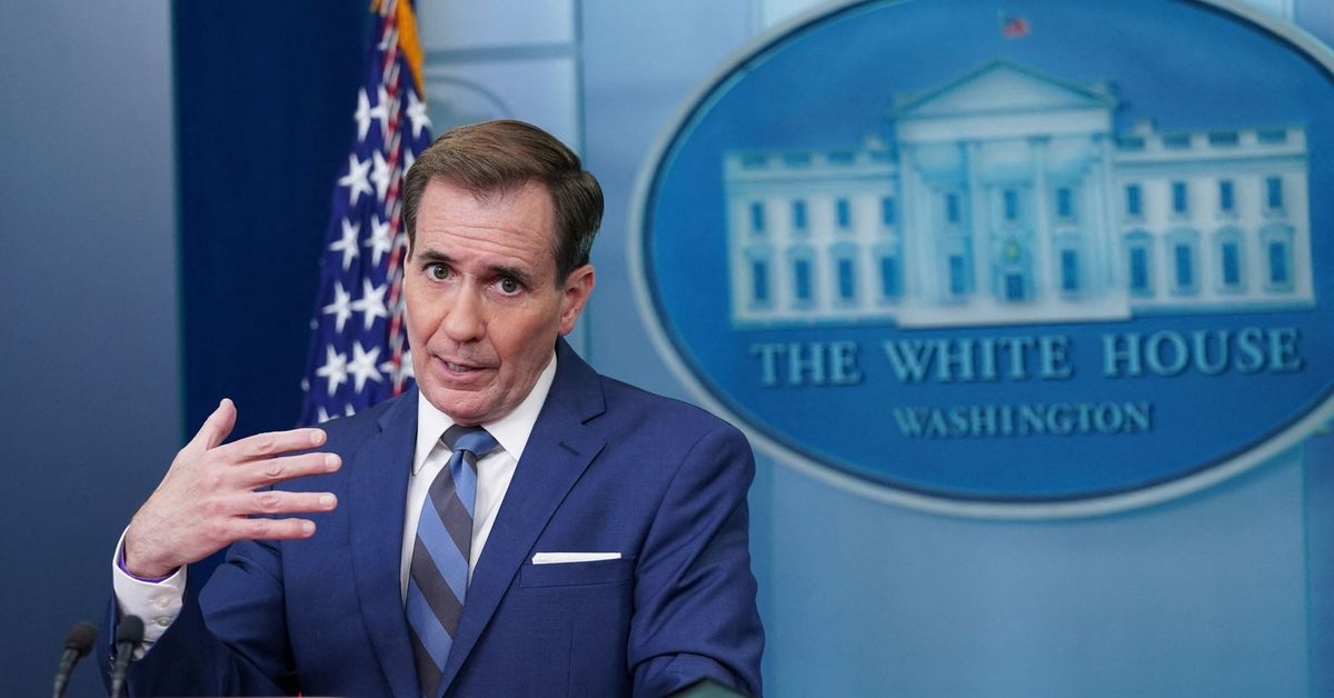 Reuters's tweet photo. Biden national security voice John Kirby gets expanded role https://t.co/cSPU3tHpsM https://t.co/H3THghXQxT
