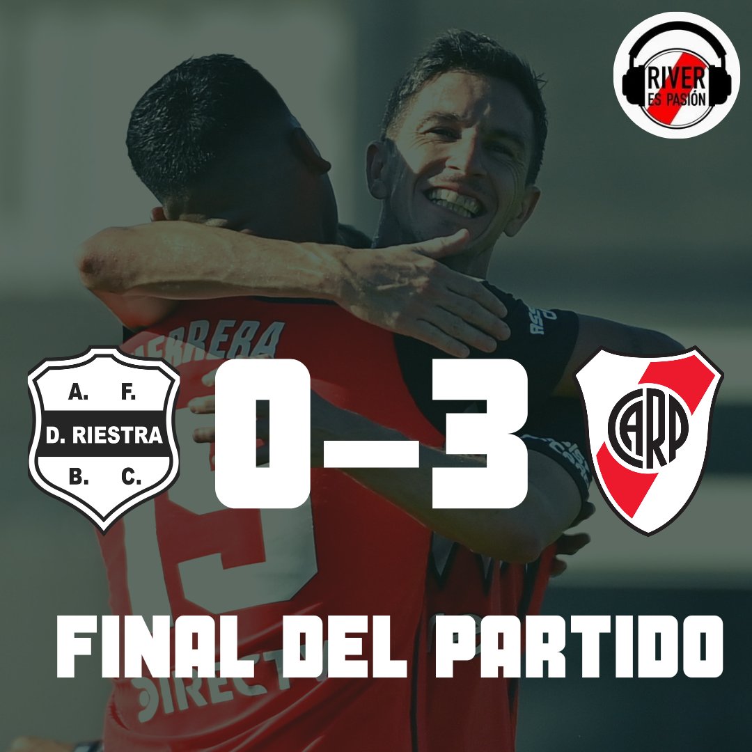 fmriverespasion's tweet photo. ¡¡¡GANÓ #RIVER!!!

⚽ Con goles de Miguel Borja 🇨🇴, Nacho Fernández y Marcelo Herrera, el Millonario venció 3-0 a Riestra como visitante por la #CopaDeLaLiga 🇦🇷

#VamosRiver ⚪🔴⚪ https://t.co/tXrRhGa8C2