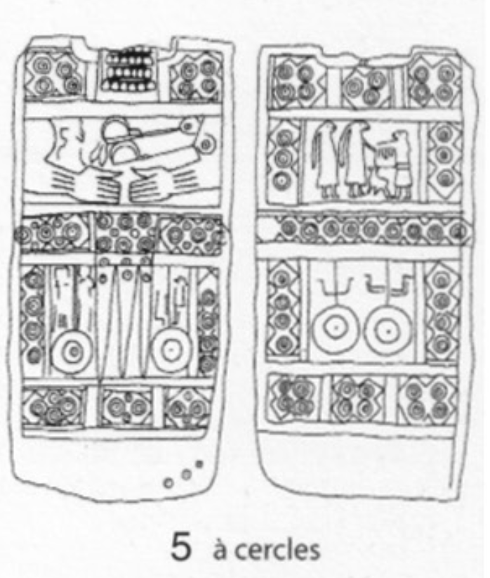 angrbodasenna's tweet photo. The stele, 5 a cercles, from THE IRON AGE STELAE OF DAUNIA (ITALY),  Norman C,  Thesis.  #runic #Italy #Oseberg #Valkyrie #tapestry #stone #TuNorway #Daunia #art #linguistics #OldNorse https://t.co/BDsaY4IPuV