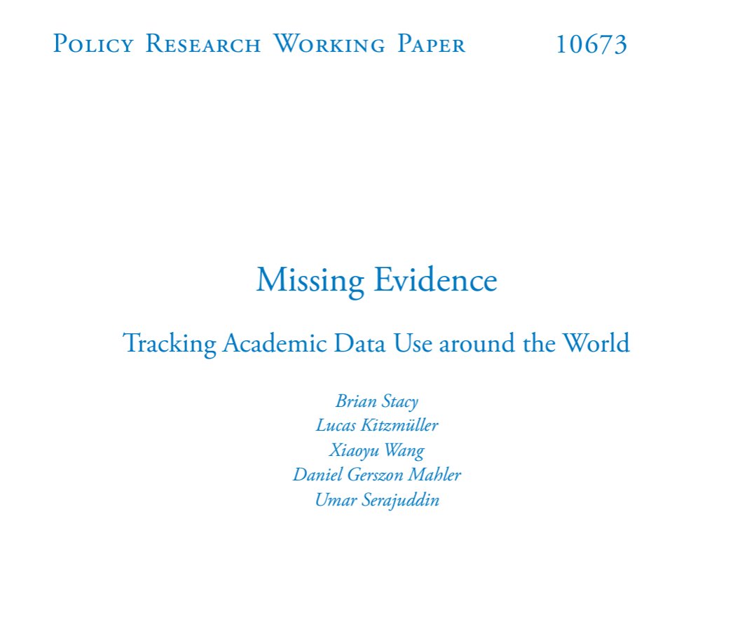 Analyzing over 1 million academic articles, this paper proposes a novel method to track academic data use by country, revealing correlations with GDP, population, &amp; statistical systems. 

Explore how nations can leverage data for better policymaking: wrld.bg/N2W550QzIrQ