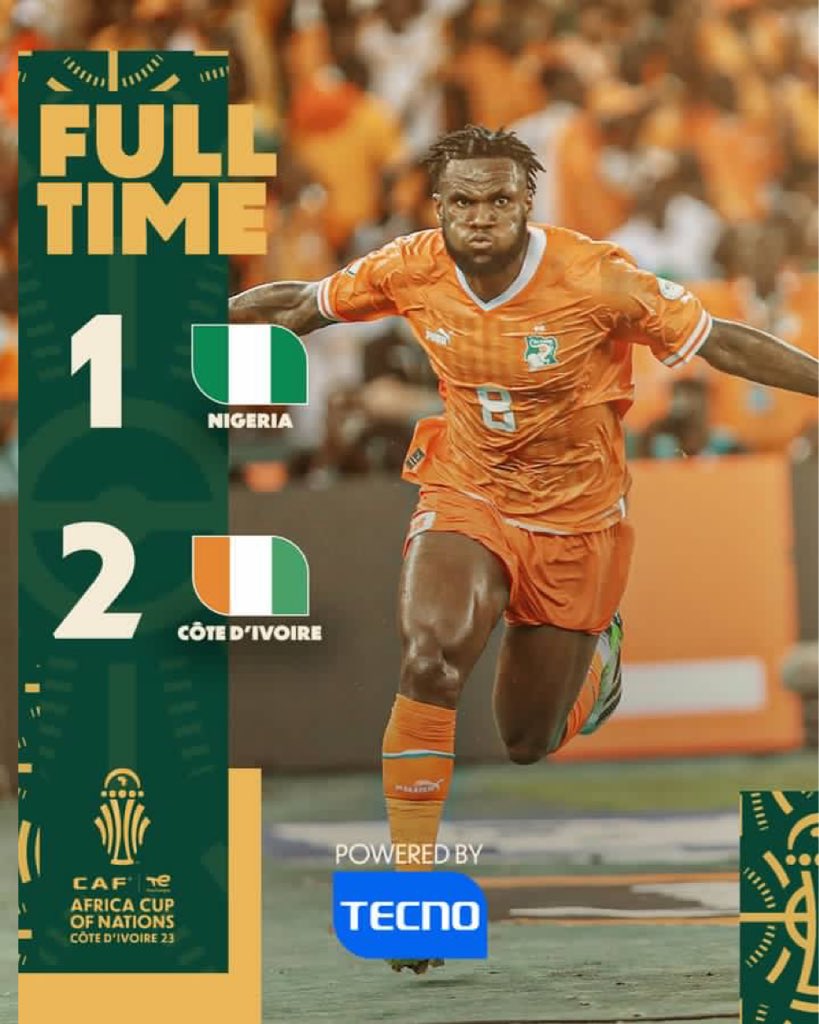 ⌚ FULL-TIME! Côte d’Ivoire wins the last #TotalEnergiesAFCON2023  game after a dramatic 90 minutes! 🔥 #TotalEnergiesAFCON2023Final  | #NGRCIV