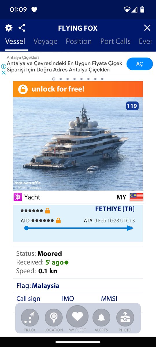 lacin_mirza's tweet image. Dünyanın en büyük 14. yatı Amazon'un kurucusu Jeff Bezos'un  #FlyingFox' yatı,  yakıt ve kumanya alma işlemlerini tamamlaması sonrası salı günü Fethiye'den ayrılacak​​​​​​. 
 #FlyingFox', Almanya'da 2016 yılında inşa edilmiş ve 136 metre uzunluğunda, 22,5 metre genişliğinde.