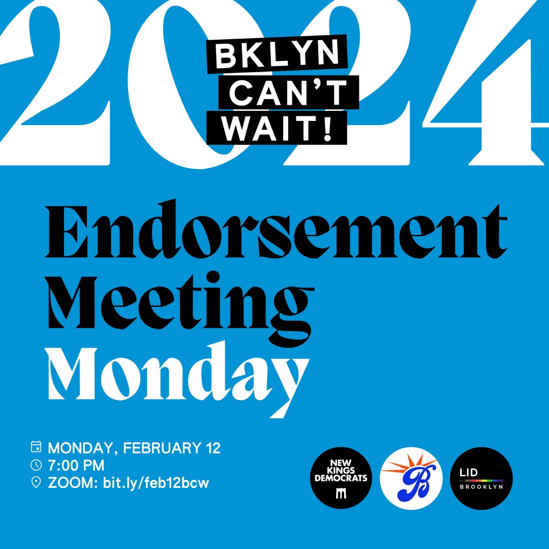 Tomorrow (Monday) at 7pm speak with candidates who want to lead our local Democratic Party! Register at bit.ly/feb12bcw to join on Zoom.