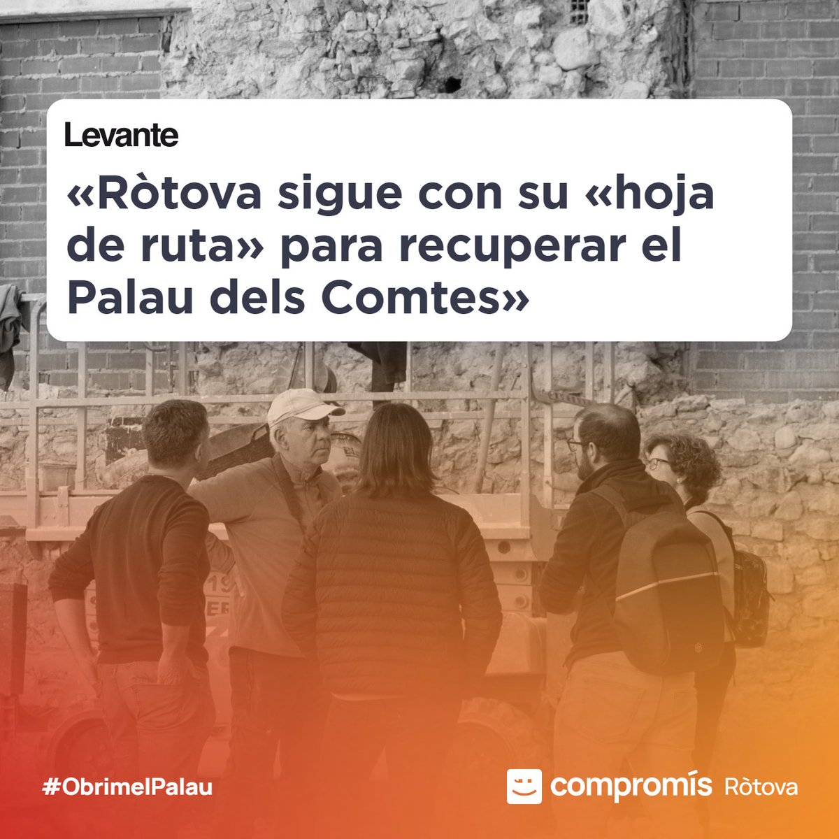 CompromisVNS's tweet photo. 🏛️A l’última fase al Palau Comtal, recuperem la façana nord, donem un pas més per posar llum sobre l’estructura del palau i guanyem més espai al jardí. 
🧵👇
.
.
#ObrimelPalau #RòtovaalFutur 
#PatrimoniRòtova #PalauComtaldeRòtova
#Ròtova https://t.co/jdzc4VV2aF