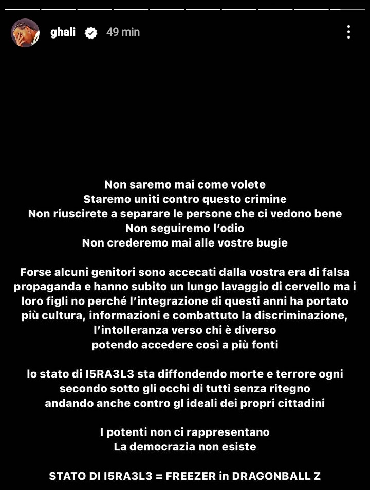 yleniaindenial1's tweet photo. gli unici messaggi e comunicati stampa che ci rappresentano ✊🏻🇵🇸 STOP AL GENOCIDIO ✊🏻🇵🇸 

GRAZIE GHALI. ❤️🖤🤍💚 https://t.co/L8B0V9YG1G