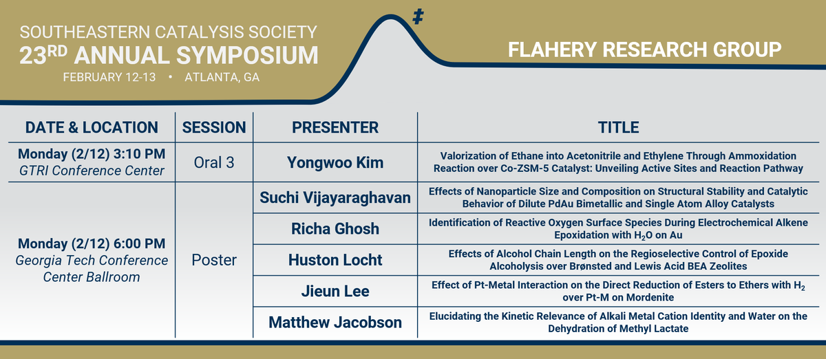 Flaherty_Catalysis (@flaherty_lab) on Twitter photo Tomorrow begins <a href="/secatsoc/">Southeastern Catalysis Society</a>'s Annual Symposium!! We are excited to share our ongoing work and catch up with fellow catalysis groups from across the Southeast! Tomorrow begins <a href="/secatsoc/">Southeastern Catalysis Society</a>'s Annual Symposium!! We are excited to share our ongoing work and catch up with fellow catalysis groups from across the Southeast!