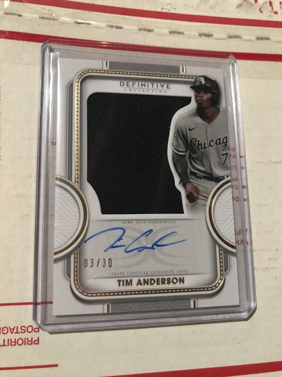 WhitticusCards's tweet image. Auction Ending Today! 🚨
ebay.com/itm/2259867393…
@Topps Definitive Relic Auto /30
Tim Anderson @whitesox @MLB 
#TheHobby #WhittnessCards #WhoDoYouCollect #BeAWhittness #Nancynewf #Chicago #WhiteSox #Southside #BaseballCards #Autograph