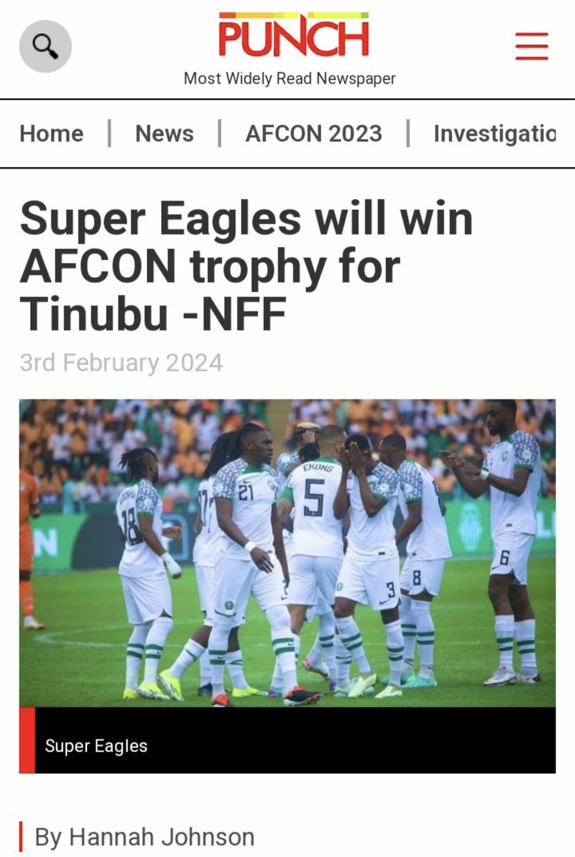 firstladyship's tweet photo. For Tinubu or for Nigeria?
Why politicize football?
What kind of nonsense is this? https://t.co/afwmsvn0ZK