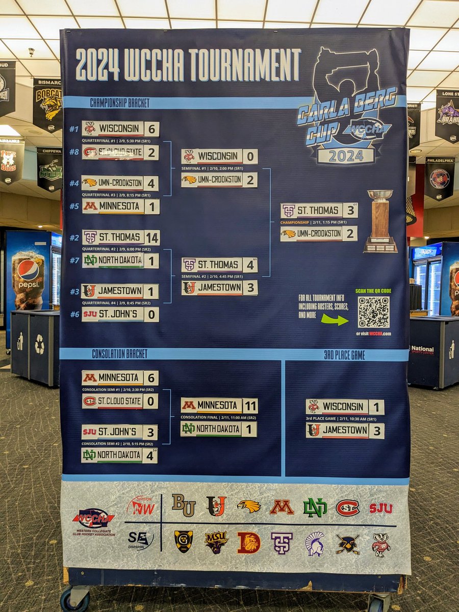 WCCHAhockey's tweet photo. One final look at the completed #WCCHATourney24 Bracket...

A big #WCCHA thank you to the @SuperRink, players, coaches, staff, family, friends, and fans for a fantastic weekend of hockey. Safe travels!

Until next season... #WCCHATourney25 👀 https://t.co/CiJfrves3G
