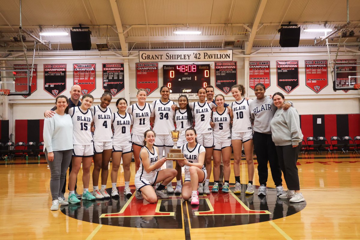 Congratulations to our girls’ and boys’ varsity basketball teams winning the 2024 @MAPLAthletics championships! @BlairAcademyGBB @BlairAcademyMBB #goblair #blairbucs