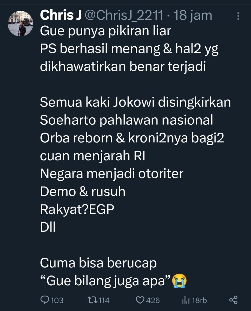 Halusinasi membayangkan kekalahan 😁😷🤭
