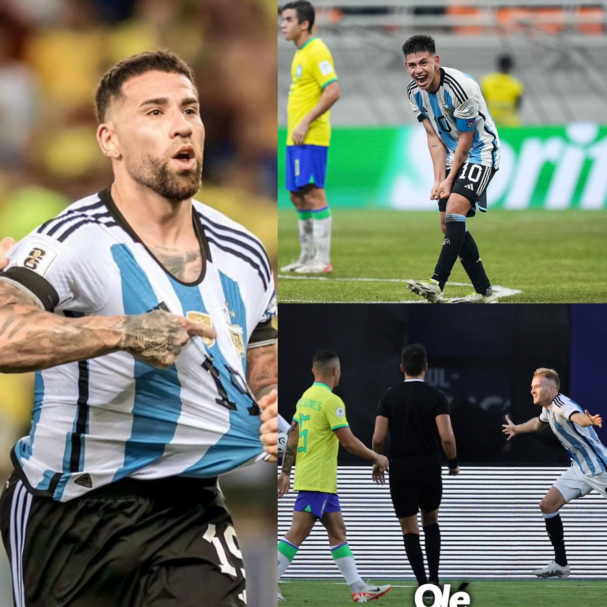 Argentina vs Brazil in the last 3 months.

Senior team:
🇧🇷 Brazil 0-1 Argentina 🇦🇷

U17 World Cup:
🇧🇷 Brazil 0-3 Argentina 🇦🇷

CONMEBOL Olympic qualifiers:
🇧🇷 Brazil 0-1 Argentina.