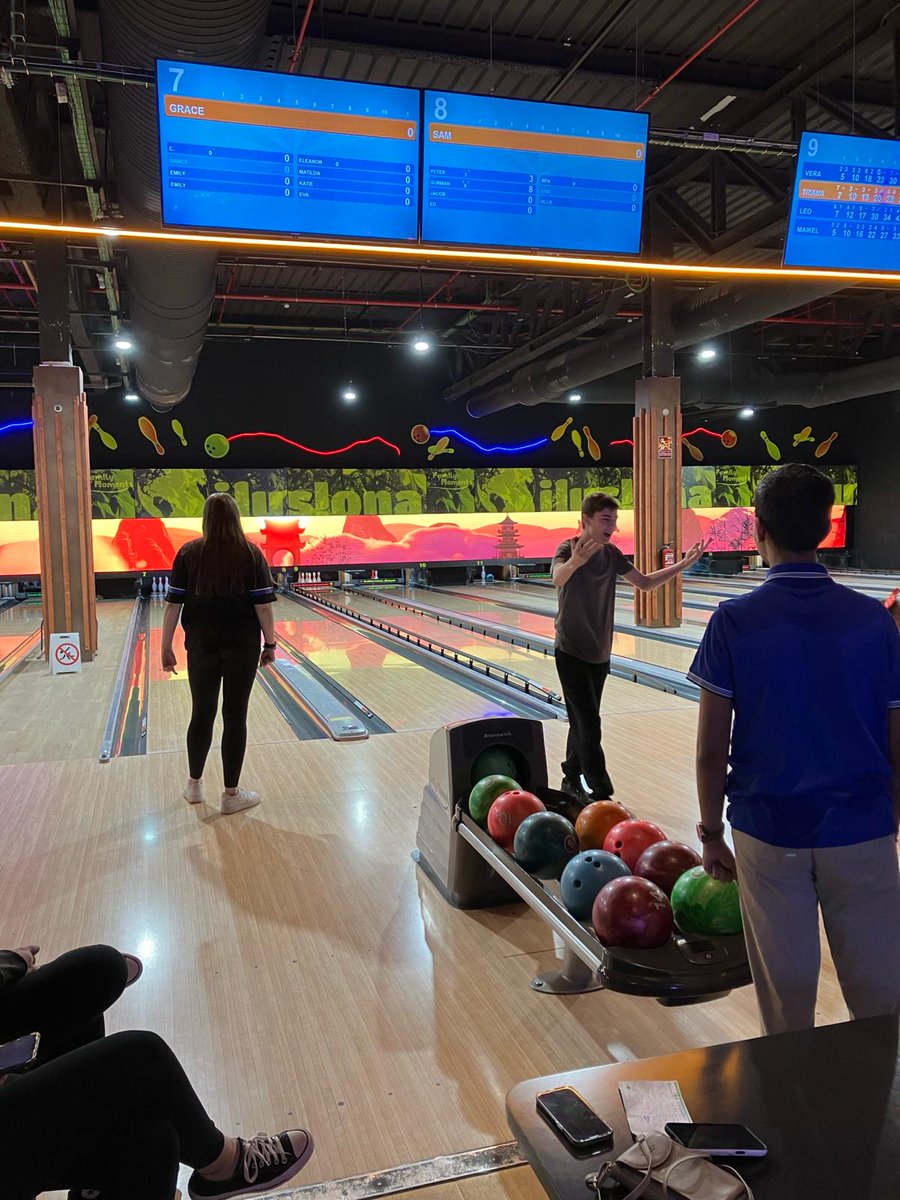 #stormKarlotta threatened to ruin our day in Cádiz but we still went to the #Carnival2024. We all enjoyed  #churros on the way. Rain might have stopped play on the beach but not at the bowling alley! #creative #determined #successful