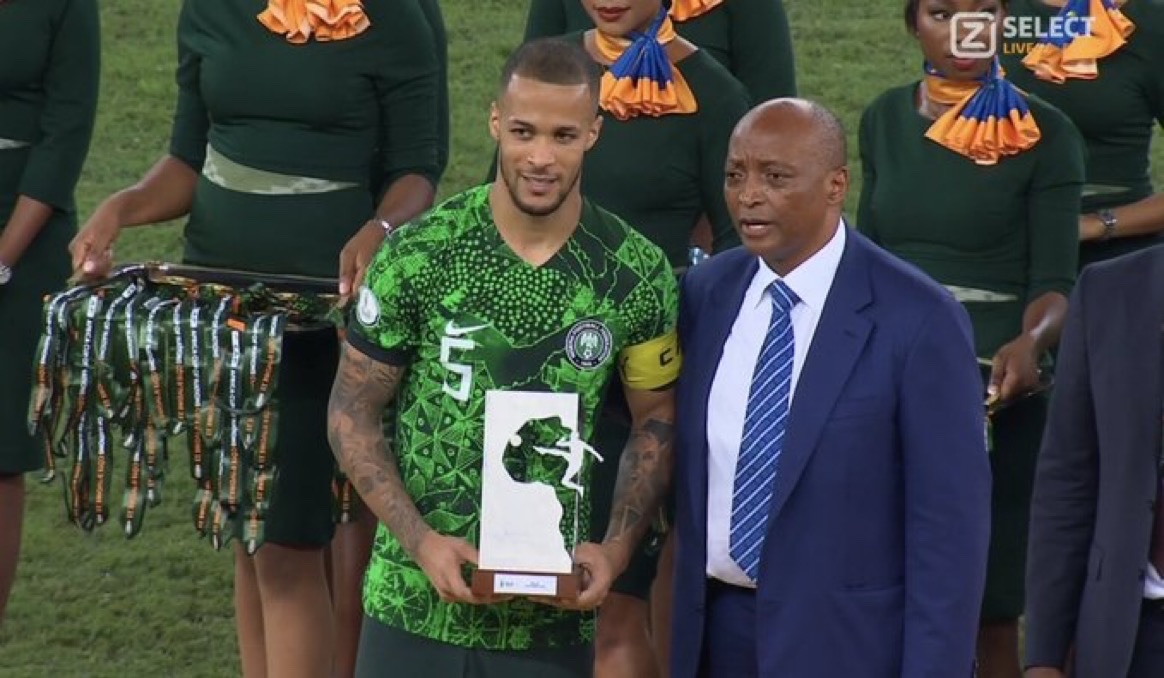 William Troost-Ekong is crowned AFCON Player of the Tournament! 🇳🇬

#AFCONFinal 

#AFCON #AFCON2023  #AFCON2024 #NGACIV