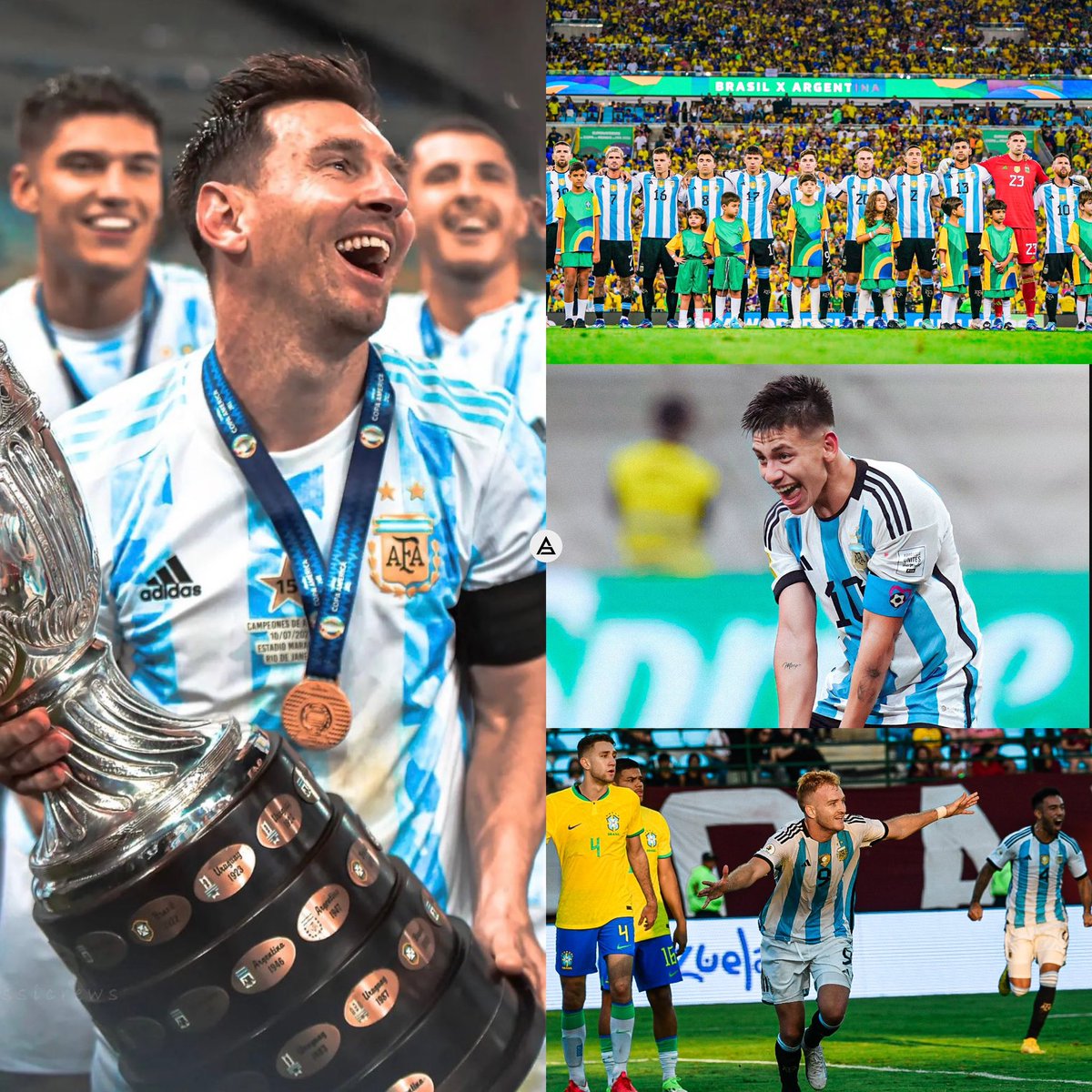 sudanalytics_'s tweet photo. ✅ Le ganó la FINAL de la Copa América 2021 en el Maracaná.

✅ Le cortó el INVICTO HISTÓRICO como local en Eliminatorias.

✅ Lo ELIMINÓ ganándole ¡3-0! en los 4tos de Final del Mundial Sub 17.

✅ Lo dejó afuera de los JJOO.

Argentina a Brasil en los últimos años. 🇦🇷🚬 https://t.co/kzjsuGrpmq