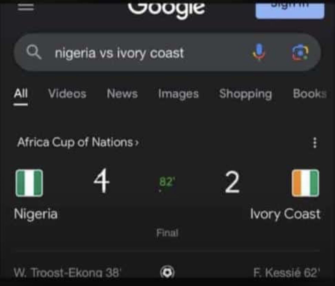 Abeg na mistake dem do see the real results 
#AFCON2023 #NigeriaVsIvoryCoast #NGACIV