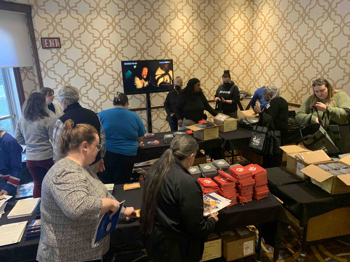 CAPartnership's tweet photo. The NCAP squad has landed in Las Vegas and we’re hard at work stuffing attendee tote bags in preparation for #MLTC24, which officially kicks off on Wednesday with pre-conference events taking place all day Tuesday. See you soon, #CommunityAction! #60YearsStrong #CommunityAction60 https://t.co/QSJmnEewPf