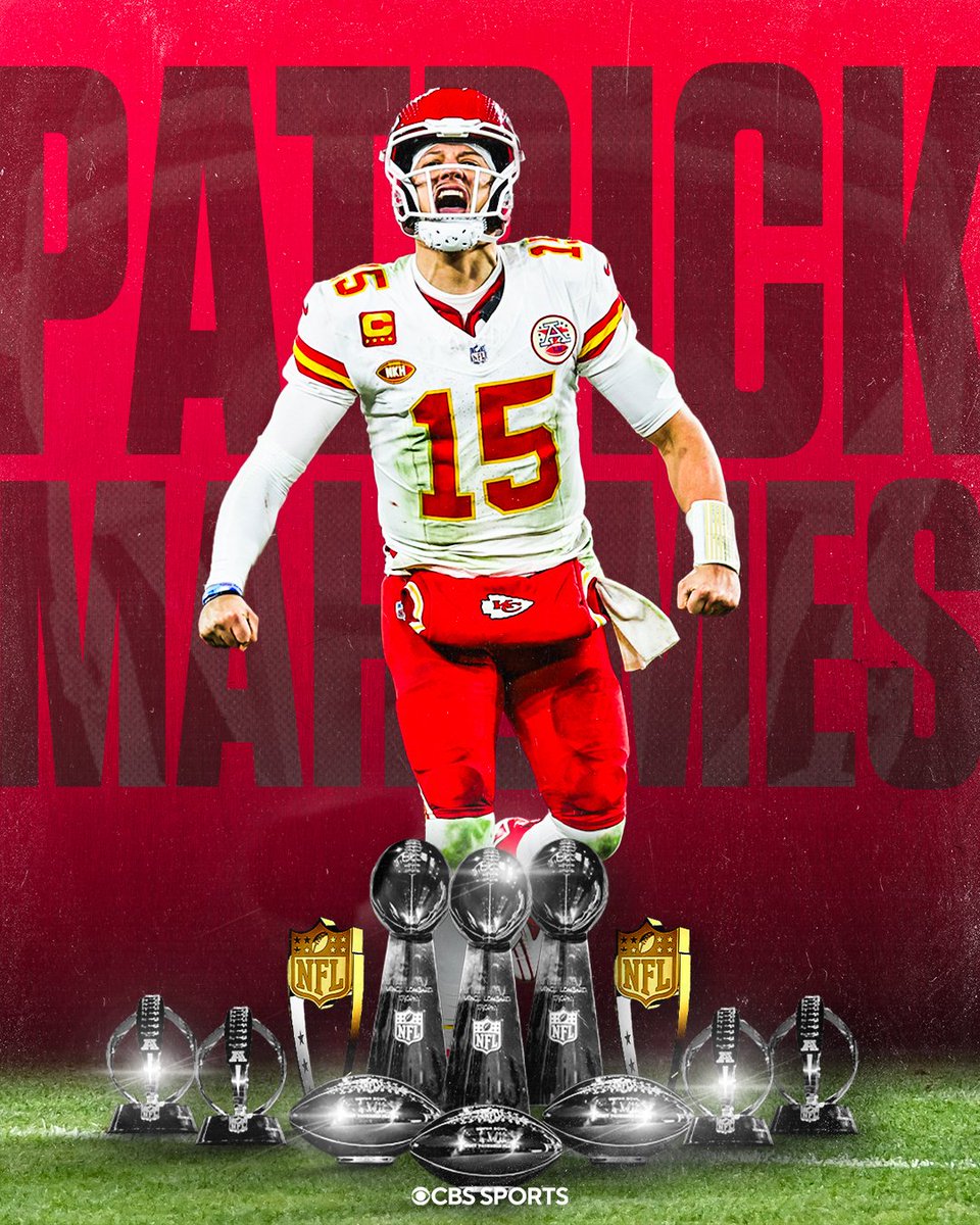 NFLonCBS's tweet image. Patrick Mahomes is a walking trophy case