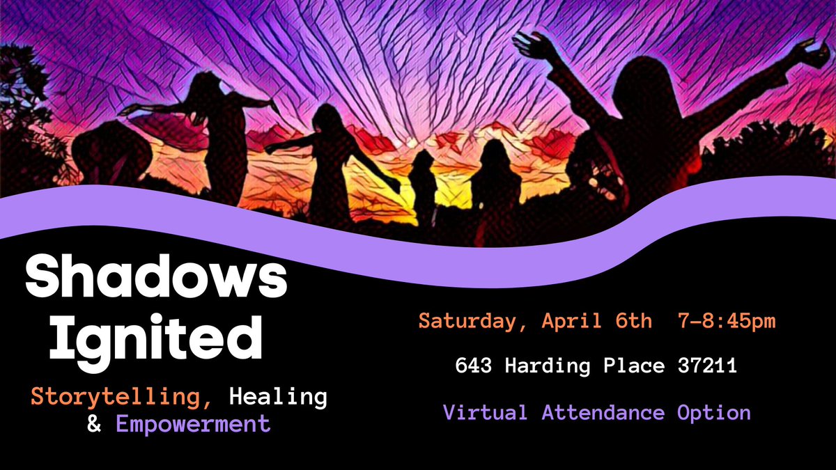 Theatrical performances of poems, monologues, micro-plays, music and dance written, performed and/or requested by our clients. Proceeds fund Shadows Ignited program. In-person &amp; virtual viewing tickets on sale at betterunite.com/SilentNoLonger…. #metoo #ssxualassault #genderviolence